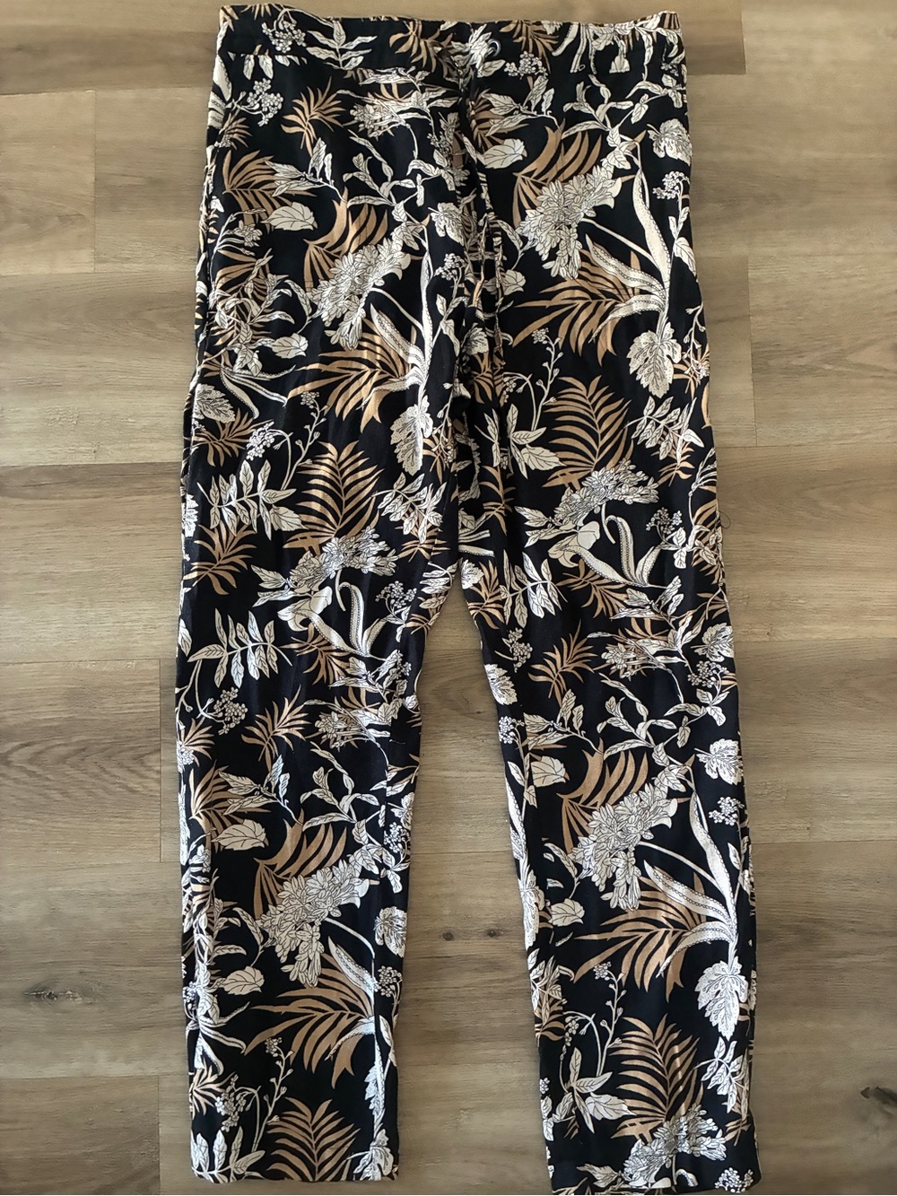 Pe Se Women’s Linen Blend Tropical Print Pants, Large | NWOT - Picture 2 of 10
